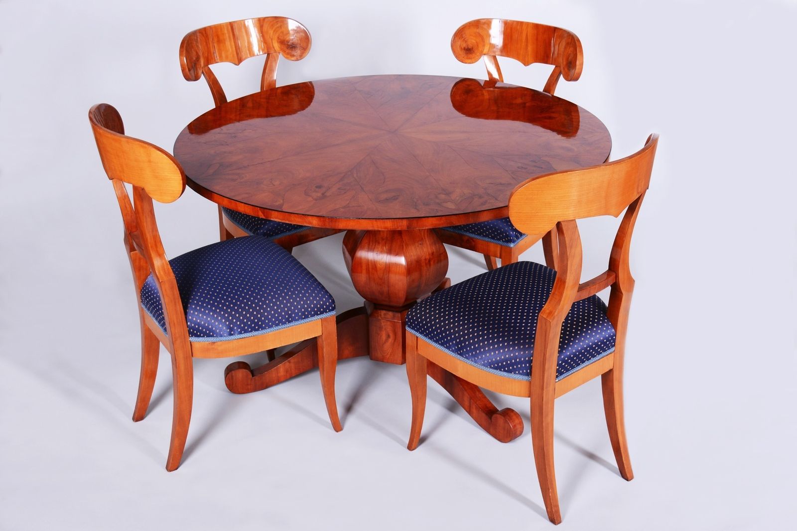 photo buy Restored Biedermeier Dining Table, Cherry Wood, Revived Polish, Austrian, 1820s