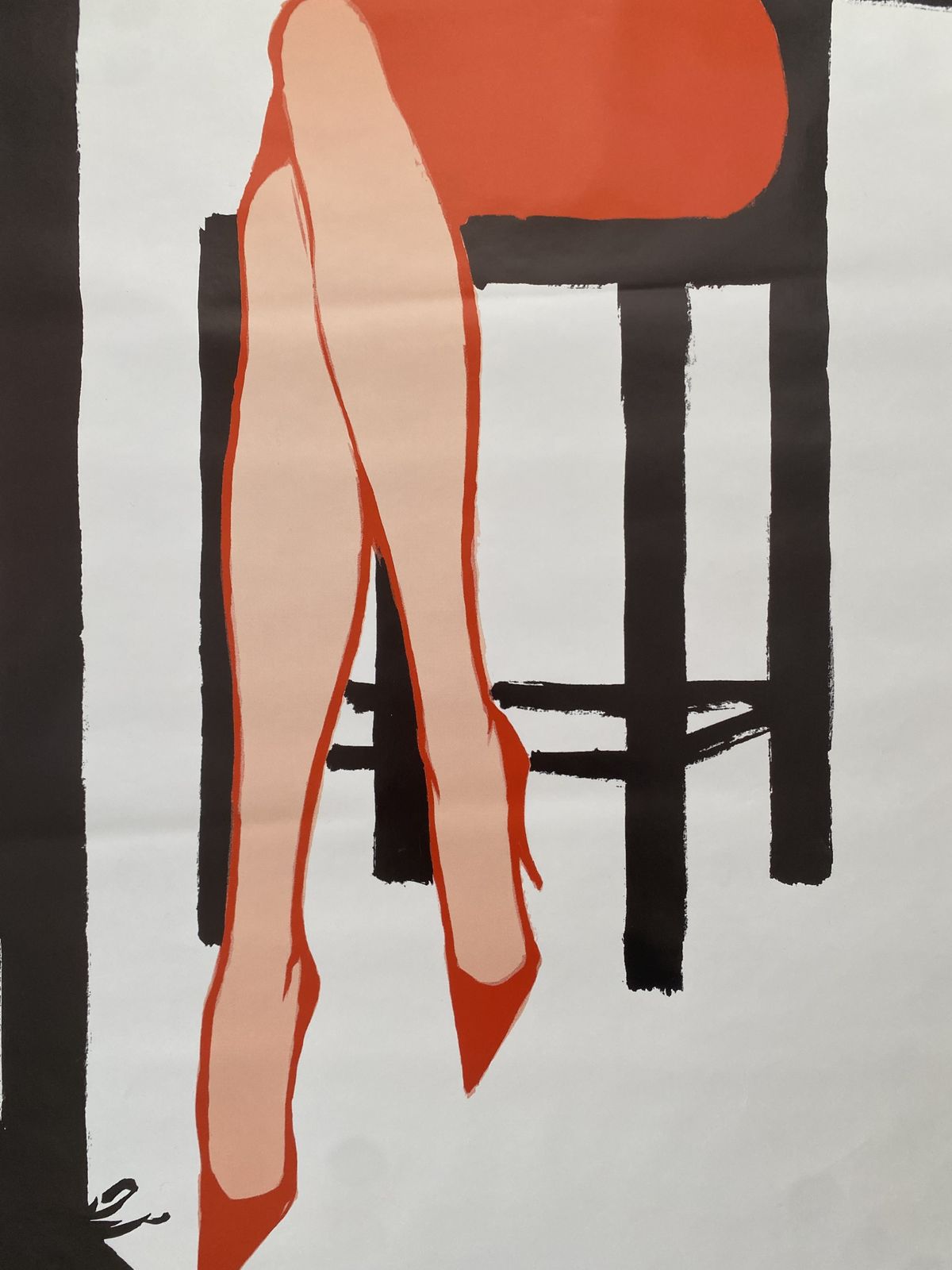Rene Gruau, C.A. 1970s   Calze Ortalion   Original Advertising Vintage Poster Printed In Offset Lithography   Cm 140 X 100   In 55,1 X 39,4 photo 500.0