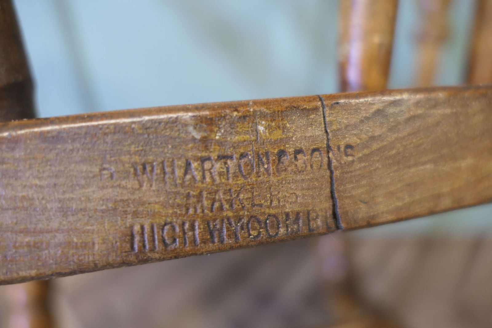 19th Century Elm And Beech Smokers Bow Office Or Desk Chair photo vintage