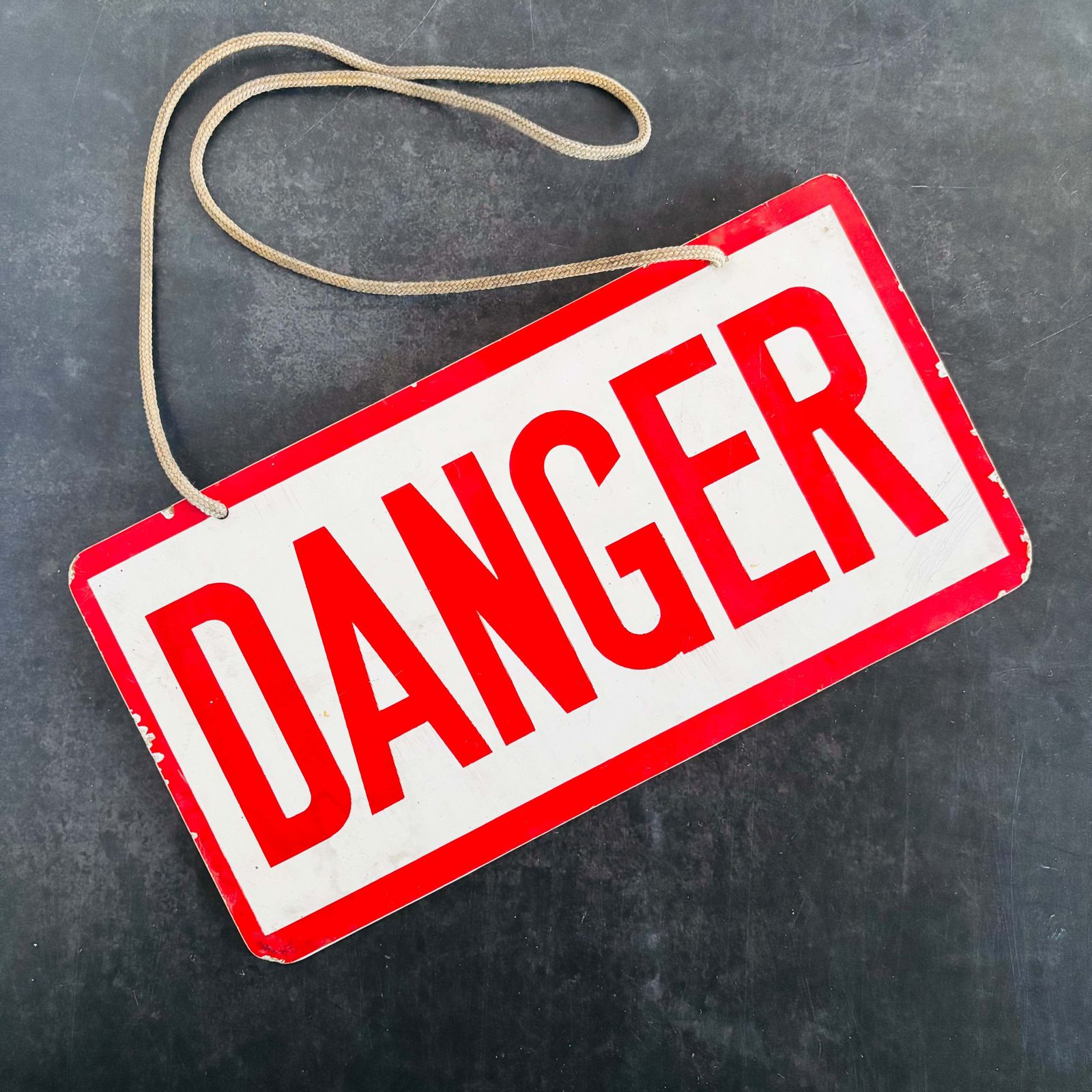 Vintage Danger Sign photo furniture