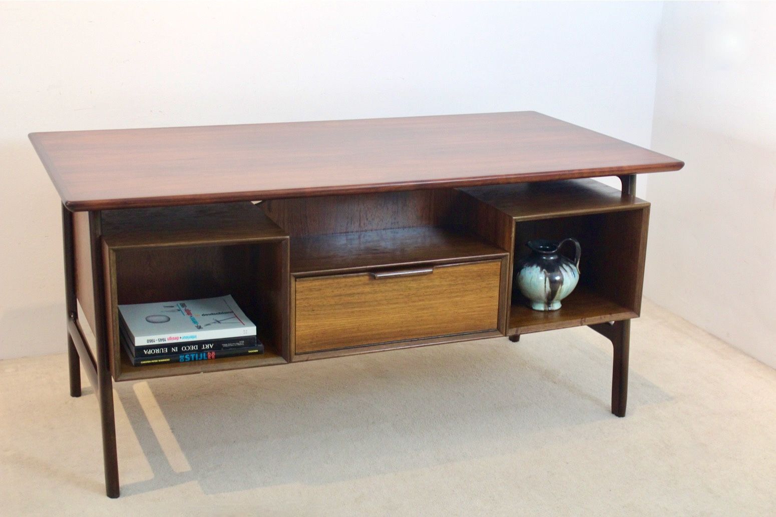 Free Standing Danish Mid Century Writing Desk By Arne Vodder, Denmark photo 4585.0