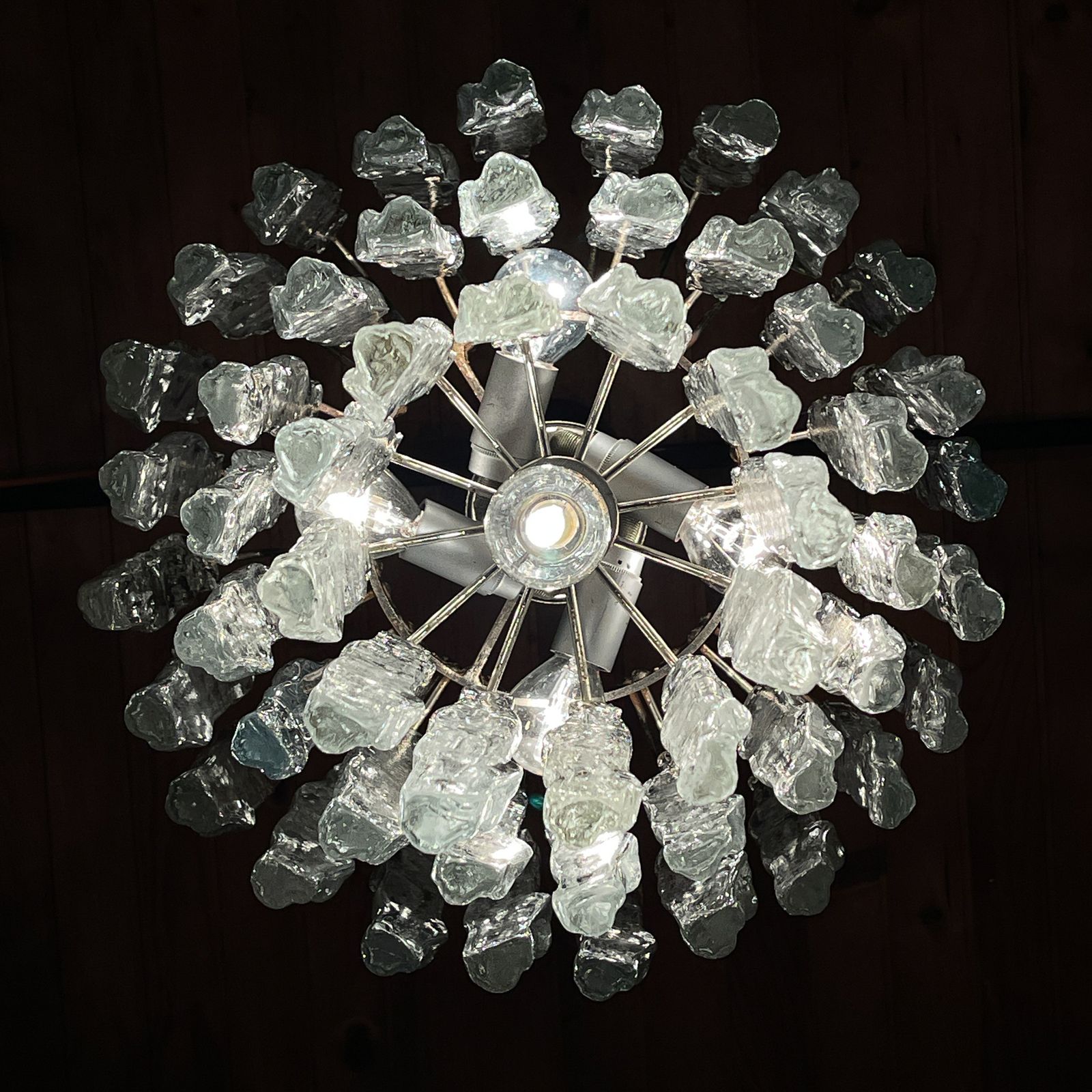 Original Murano Glass Chandelier By J. Kalmar, Austria 1960s photo furniture