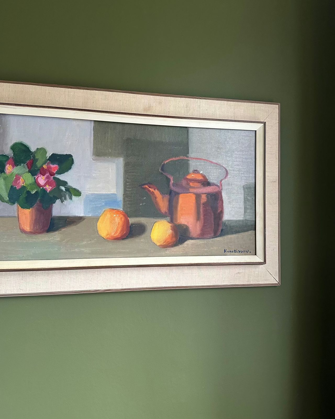 Still Life Oil Painting, Mid 20th Century photo Art