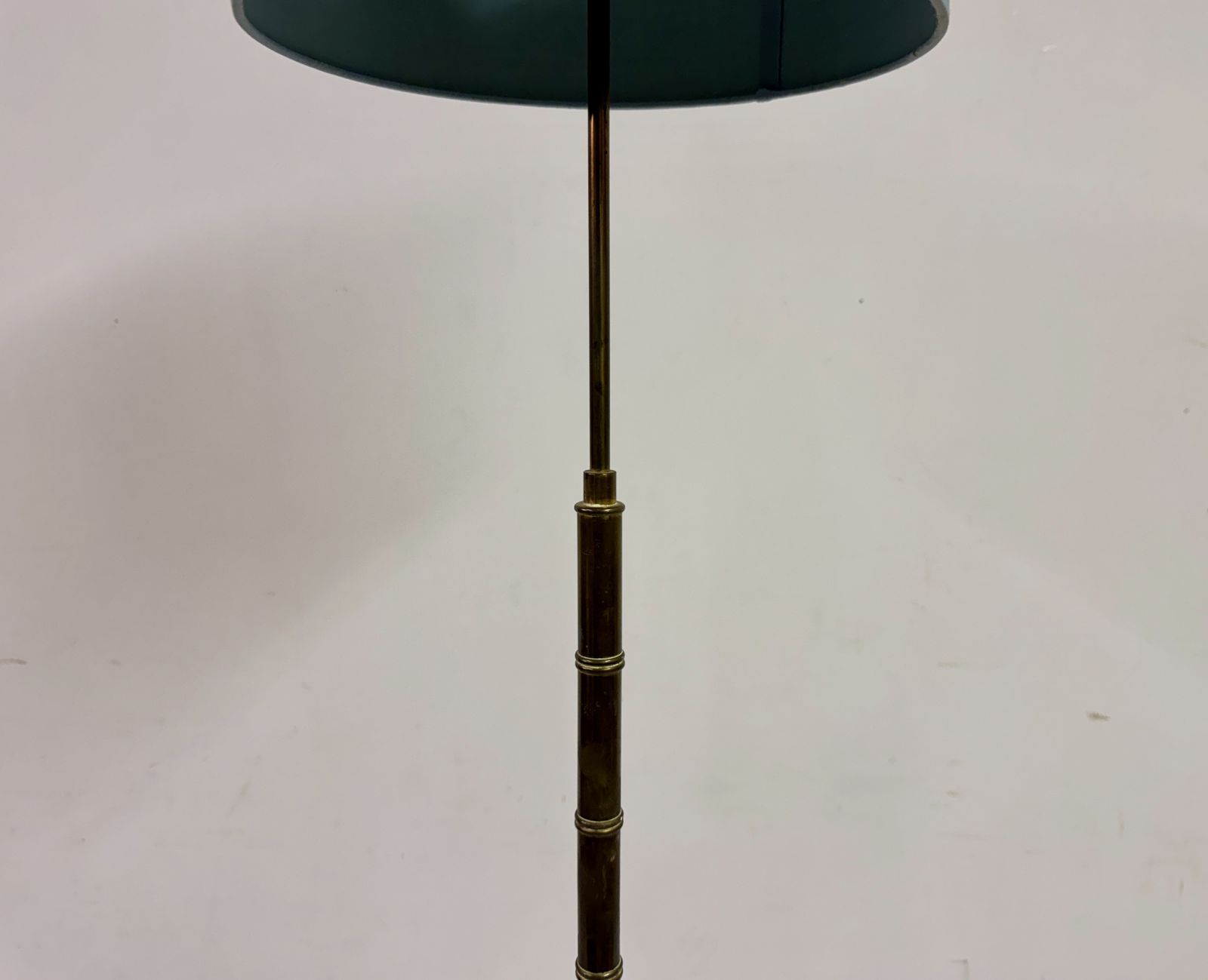 1970s French Faux Bamboo Floor Lamp In Brass photo vinterior