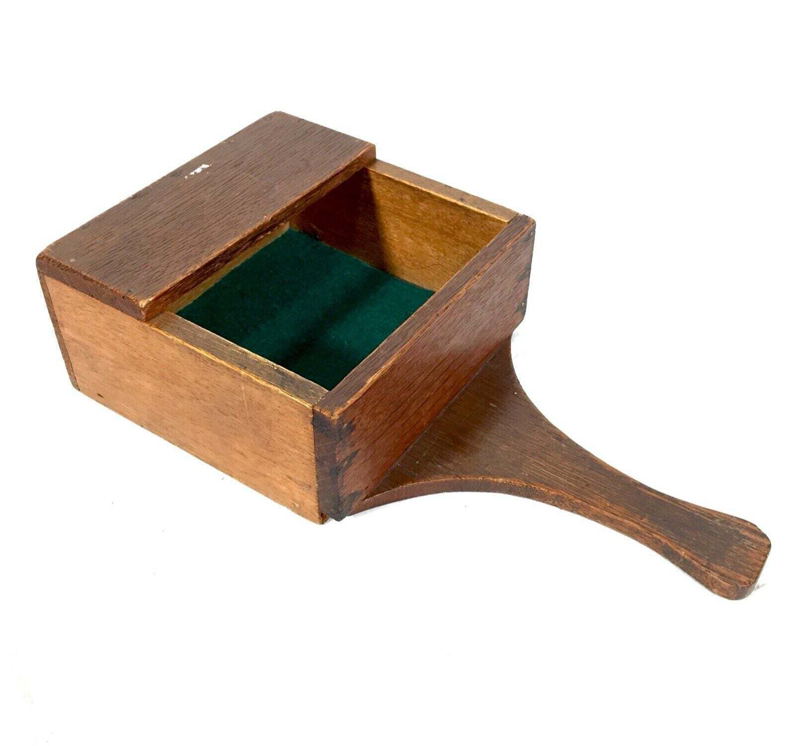 Antique Wooden Oak Church Used Handled Collection Box / Circa 1900 photo furniture