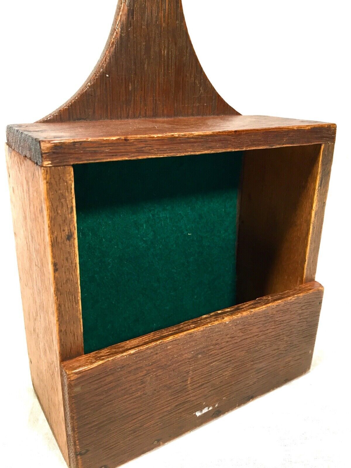 Antique Wooden Oak Church Used Handled Collection Box / Circa 1900 photo for sale