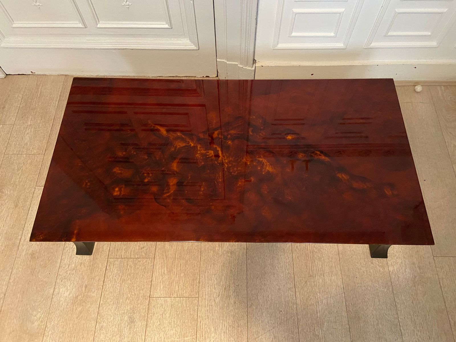 Coffee Table, Red And Gold Lacquer, 1970s photo buy