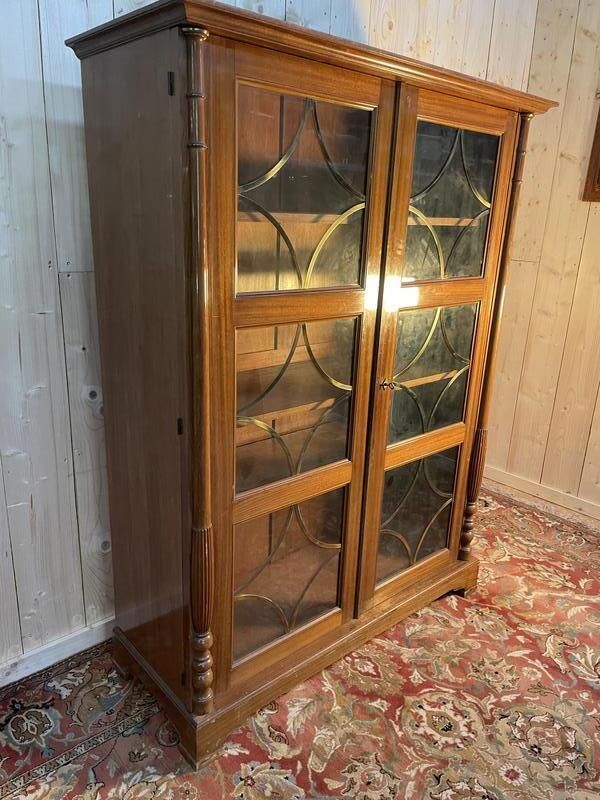 Bibliothèque   Vitrine Anglaise En Acajou Et Laiton photo vinterior