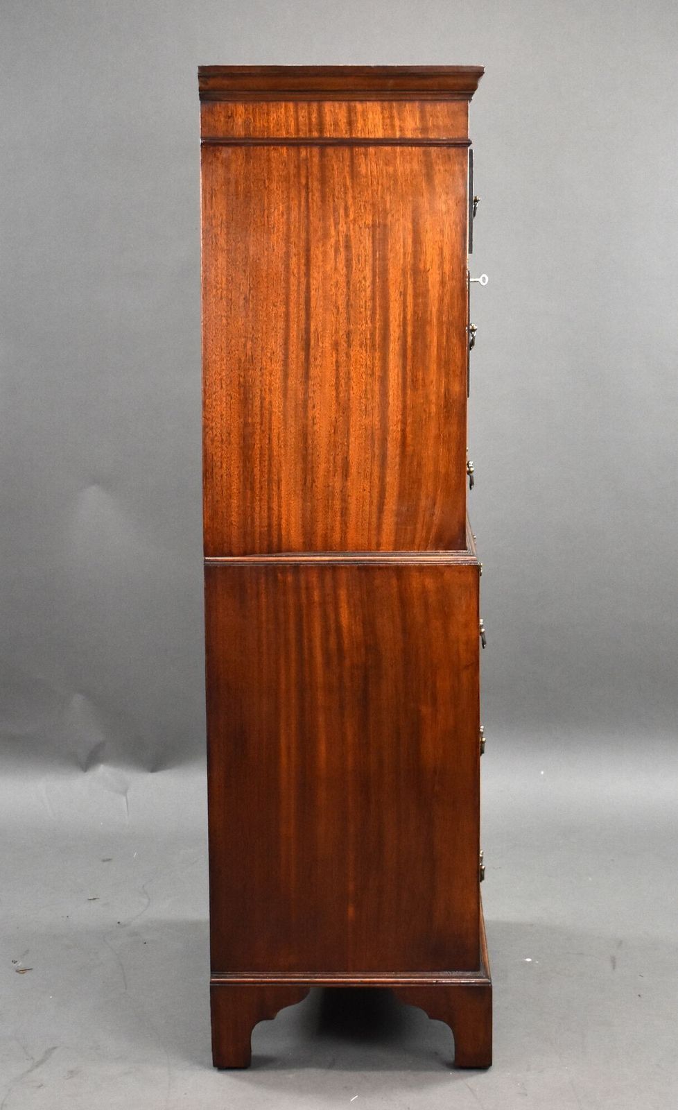 Antique Flame Mahogany Chest On Chest photo Furniture