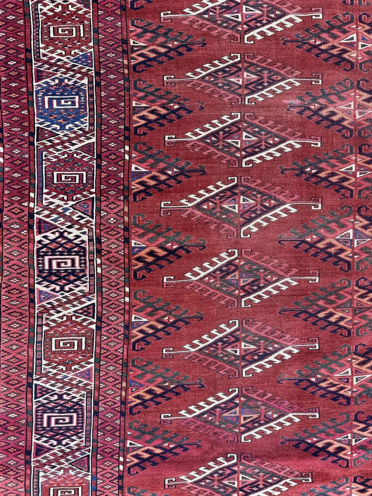 photo vinterior Antique Turkmen Yomut Carpet 2.98m X 1.94m