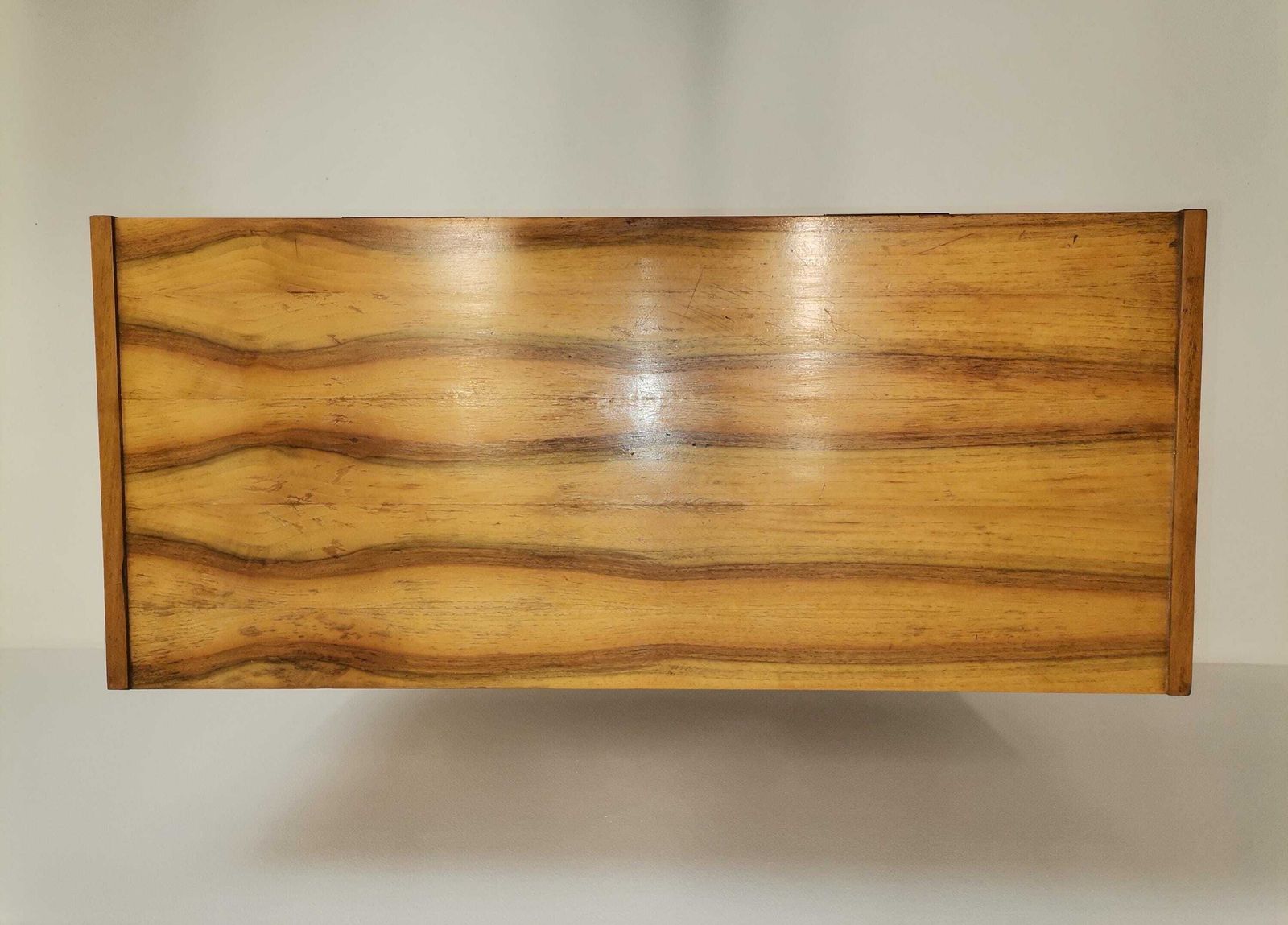 Vintage Cupboard / Veneer And Wood Grain / 1970s Commode / Mid Century Hallway Or Bedroom Cabinet / Made In Yugoslavia photo Furniture