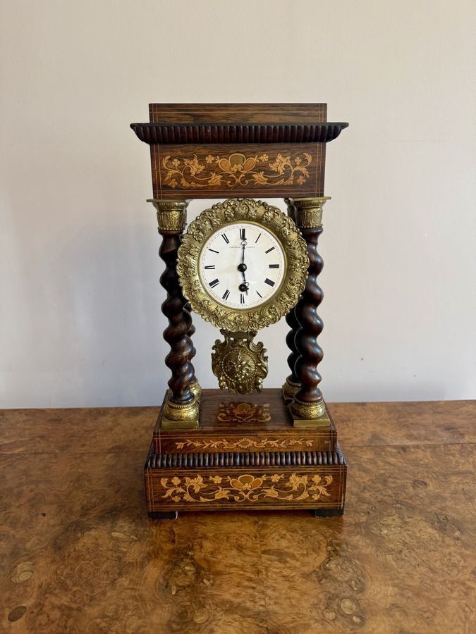 Fine Quality Antique French Portico Timepiece
