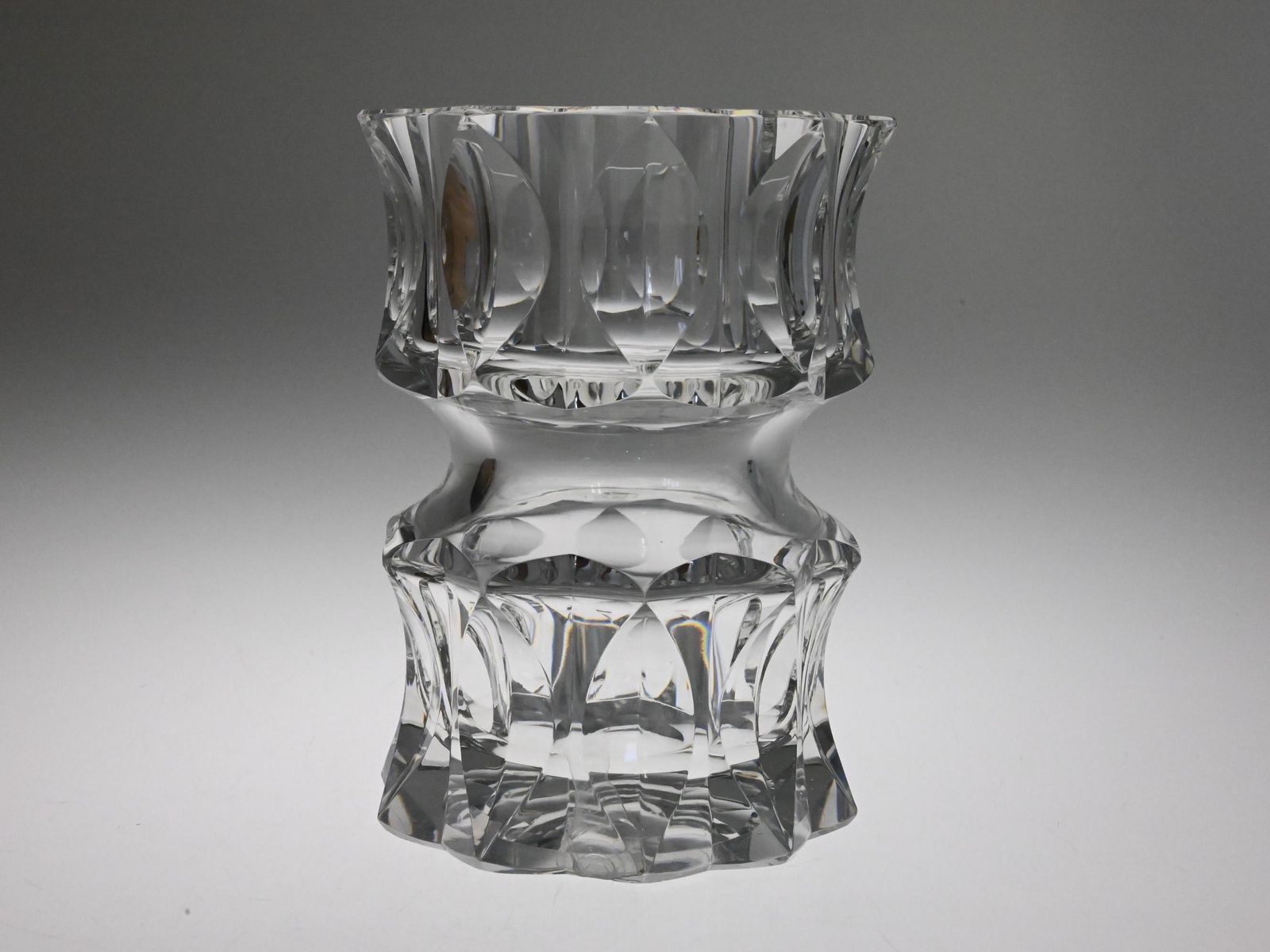 Large Vintage Czech Glass Vase, Czech Glass Vase, Heavy Glass Vase, Old Glass Vase, Czech Vase, Czech Glass, Flower Vase, Mid Century Glass photo buy