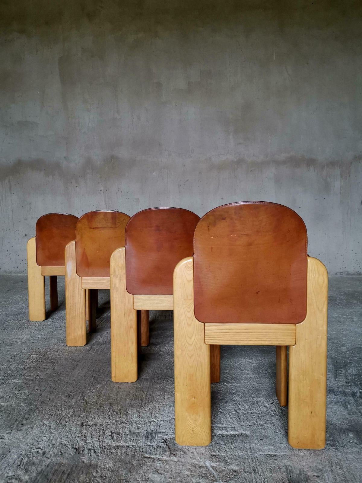 photo furniture Set Of 4 Dining Chairs Design By Silvio Coppola For Fratelli Montina Italy 1970s