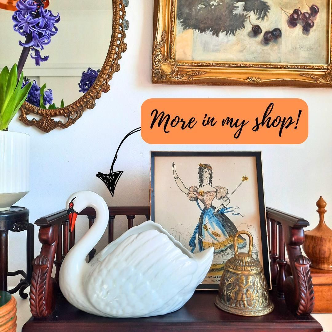 Large Mid Century White Ceramic Swam Planter Vase By Arthur Wood England 7.2 In Tall photo furniture