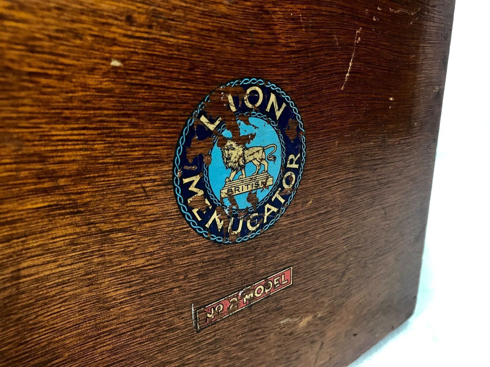 Antique Lion Menucator No 2 Model Series / Wooden Box Printers Equipment photo for sale