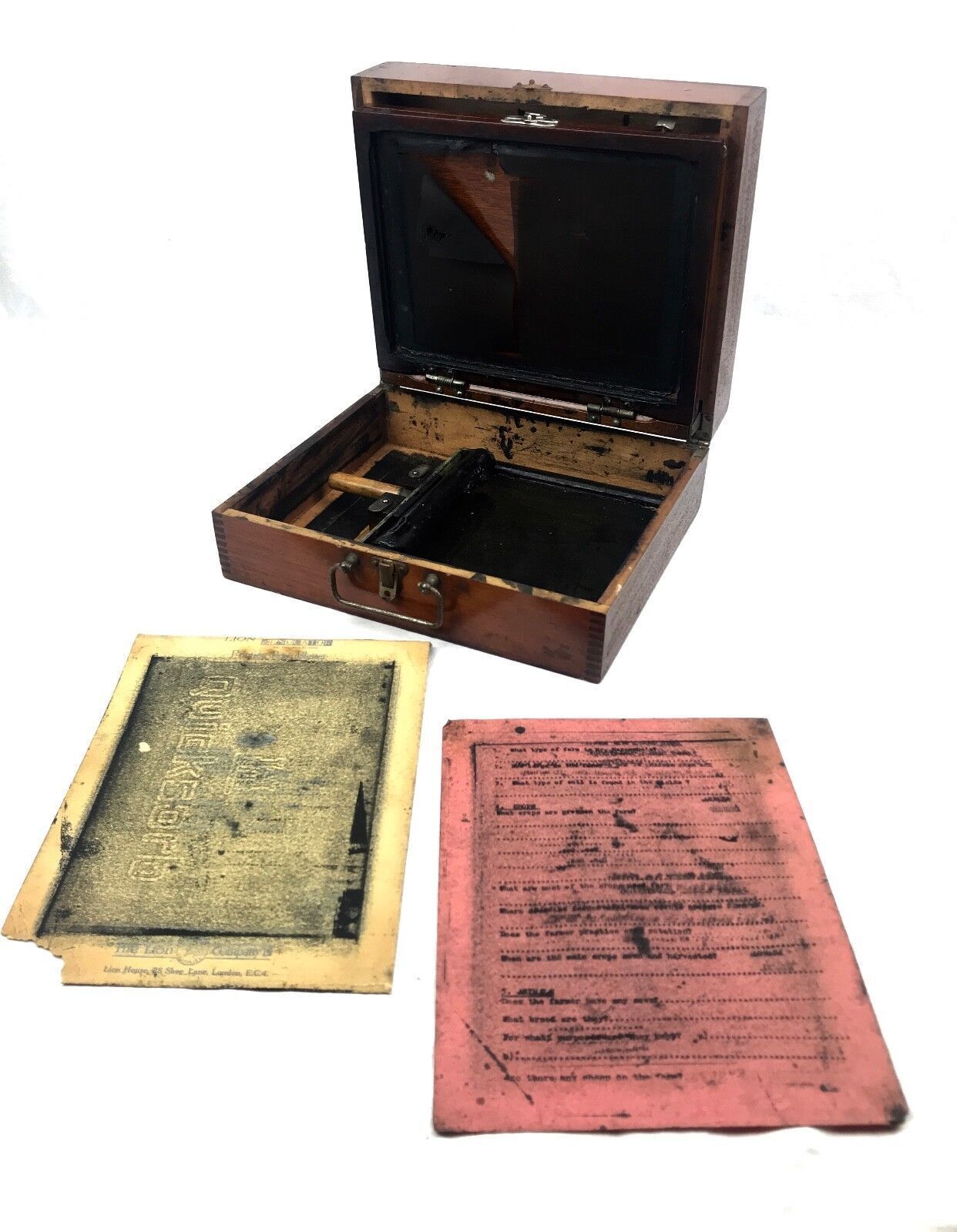 Antique Lion Menucator No 2 Model Series / Wooden Box Printers Equipment photo 50.0