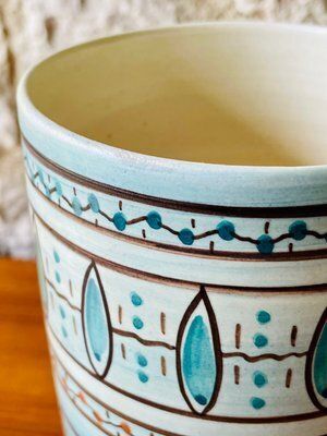 Mid Century Ceramic Vase By Louis Bacculini, Vallauris, 1960s photo vinterior