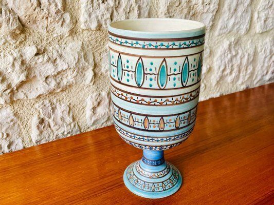 Home Decor Mid Century Ceramic Vase By Louis Bacculini, Vallauris, 1960s photo