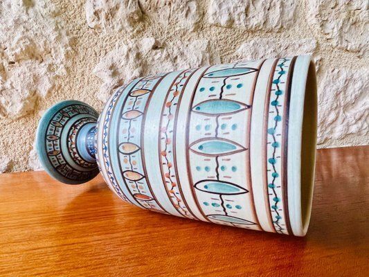photo vintage Mid Century Ceramic Vase By Louis Bacculini, Vallauris, 1960s