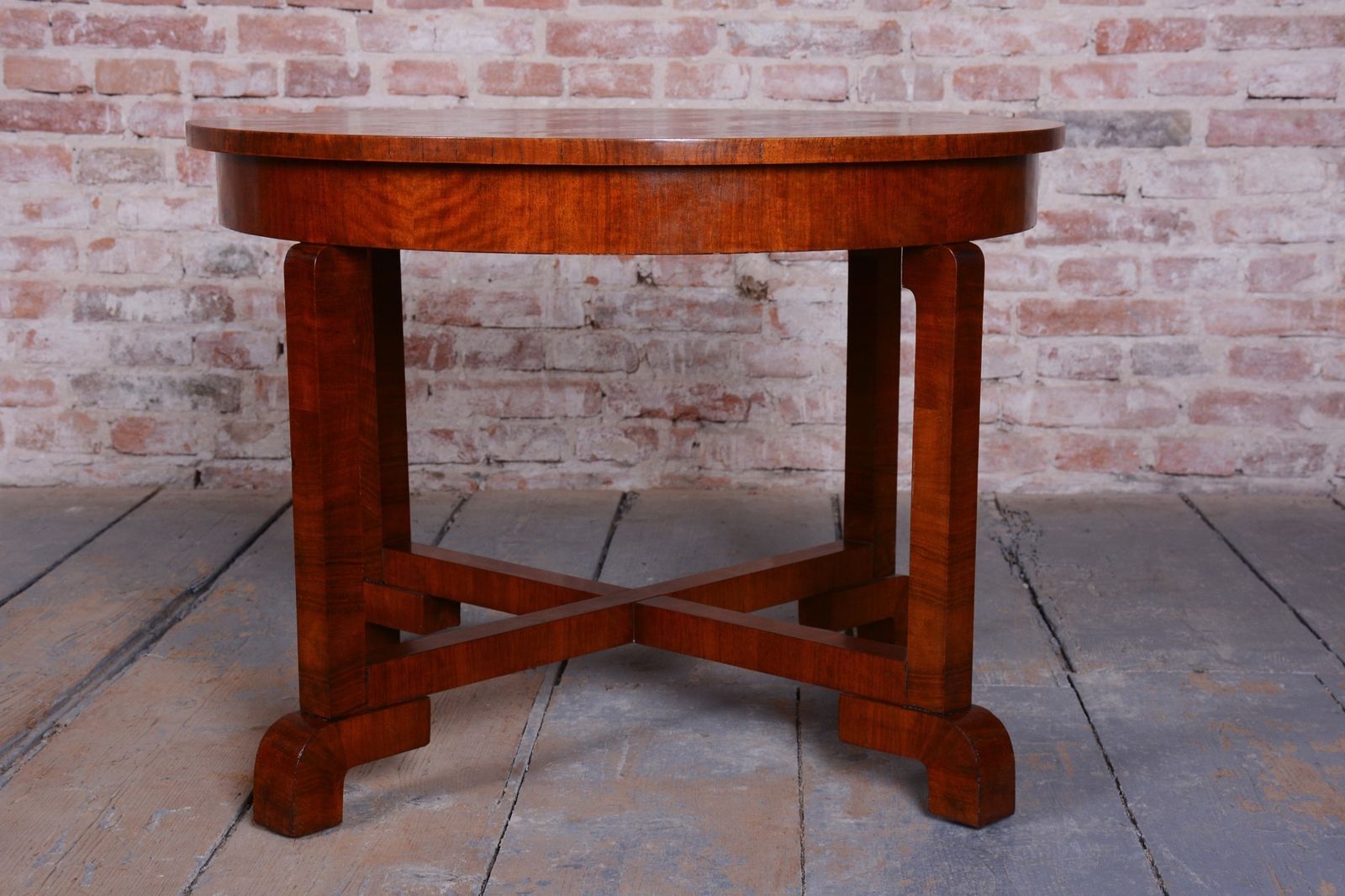 Restored Art Deco Table, By Halabala, Up Závody, Walnut, Lacquer, Czech, 1920s photo Furniture