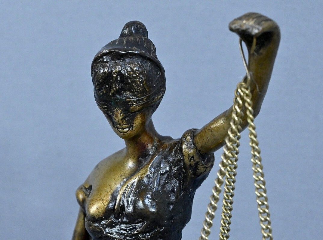 Bronze Allegory Of Justice, After C.Franchomme – Early 20th Century photo buy