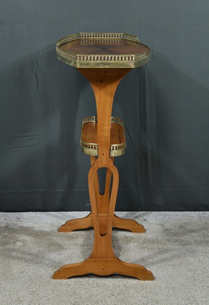 Louis XVI Style Mahogany Veneer Coffee Table – Late 19th Century photo vintage