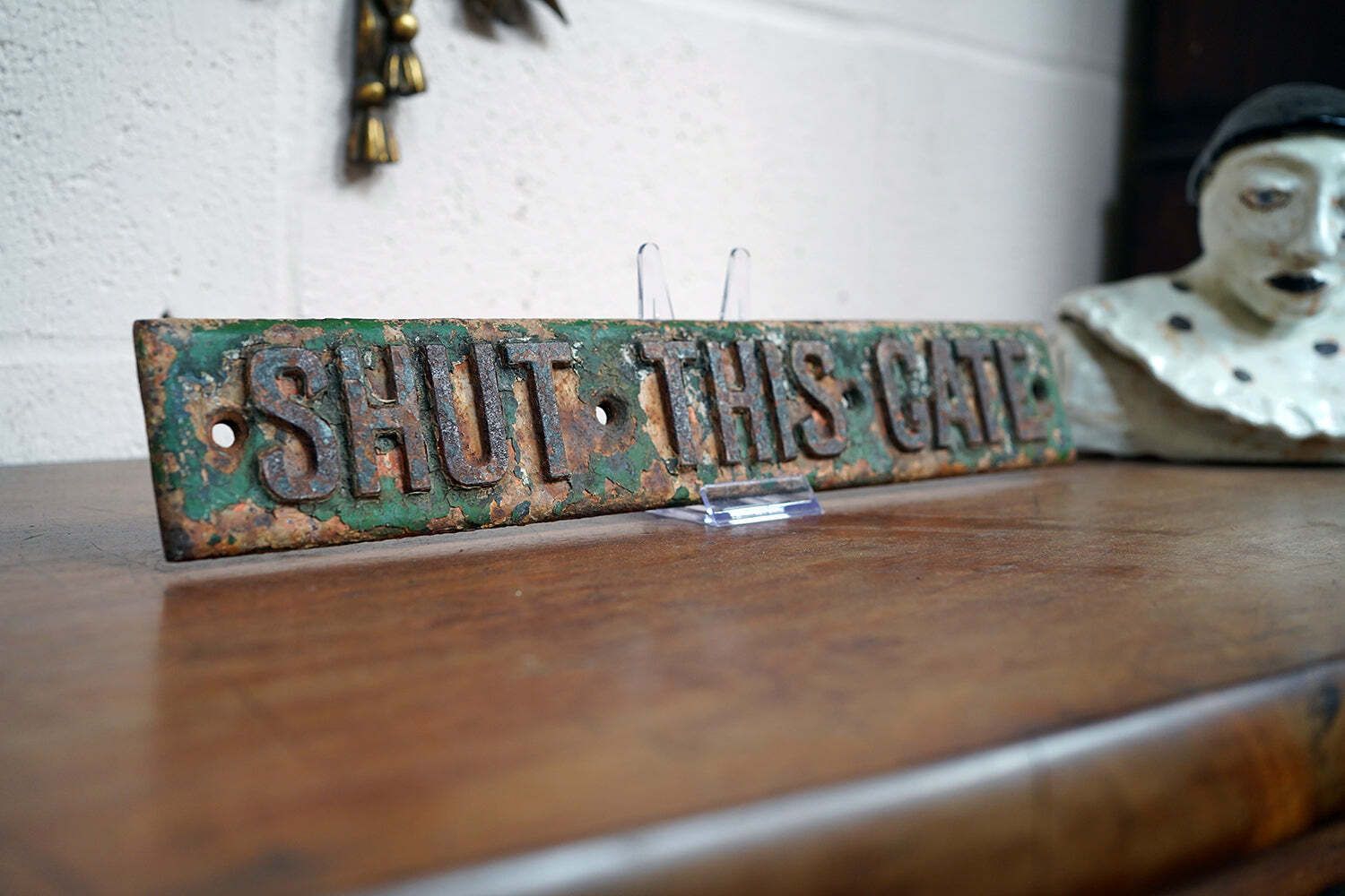 320.0 An Early 20thc London & Southwestern Railway Painted Cast Iron Sign; ‘Shut This Gate’ photo