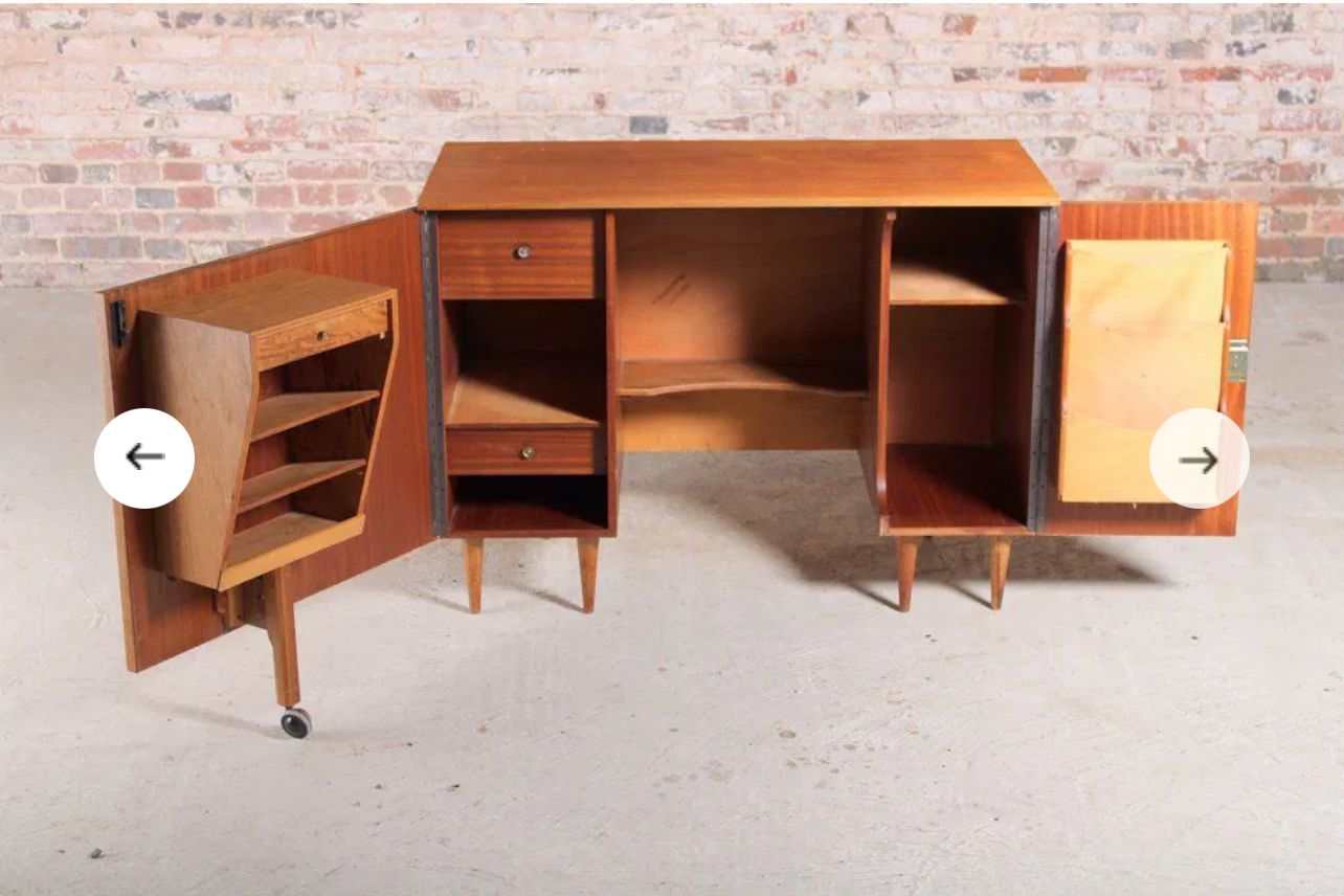 Mid Century Metamorphic Teak  Desk By New Craft photo for sale