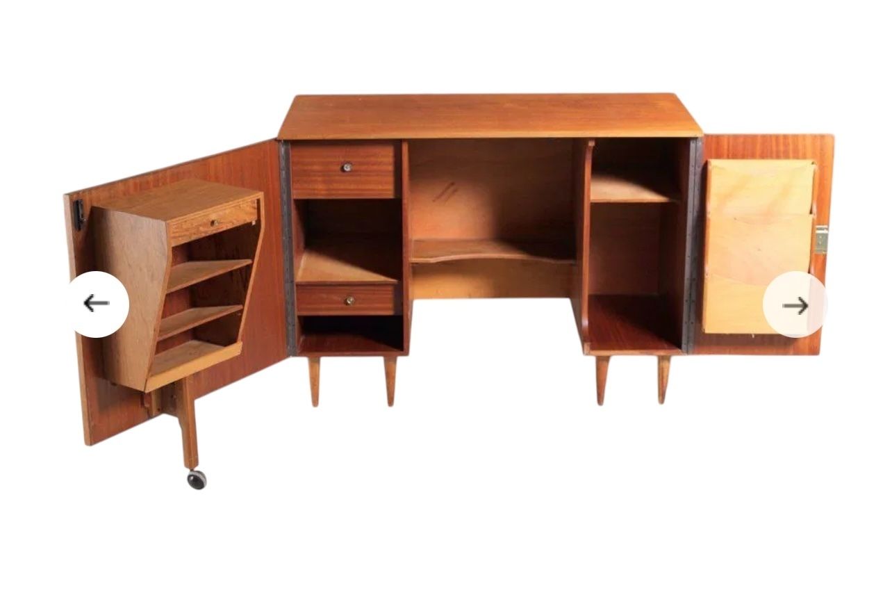 photo furniture Mid Century Metamorphic Teak  Desk By New Craft