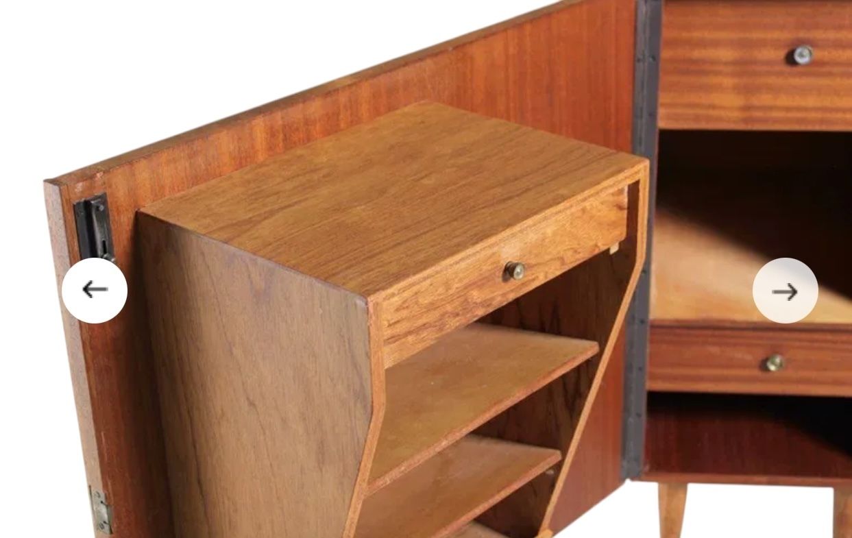 Furniture Mid Century Metamorphic Teak  Desk By New Craft photo