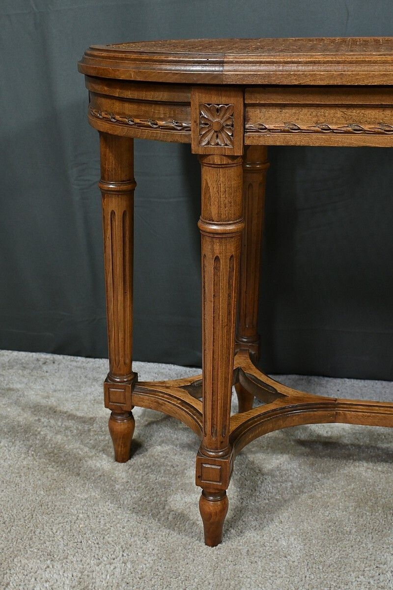 Walnut Piano Bench, Louis XVI Style – Late 19th Century photo 1210.0
