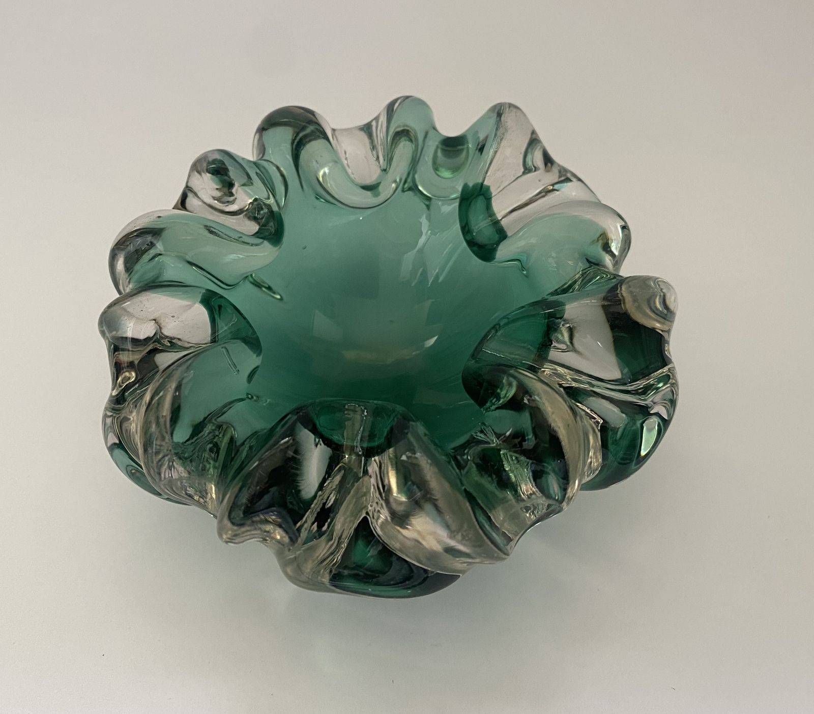 Vintage, 1960’s, Murano Sommerso, Italian Art Glass Bowl photo furniture