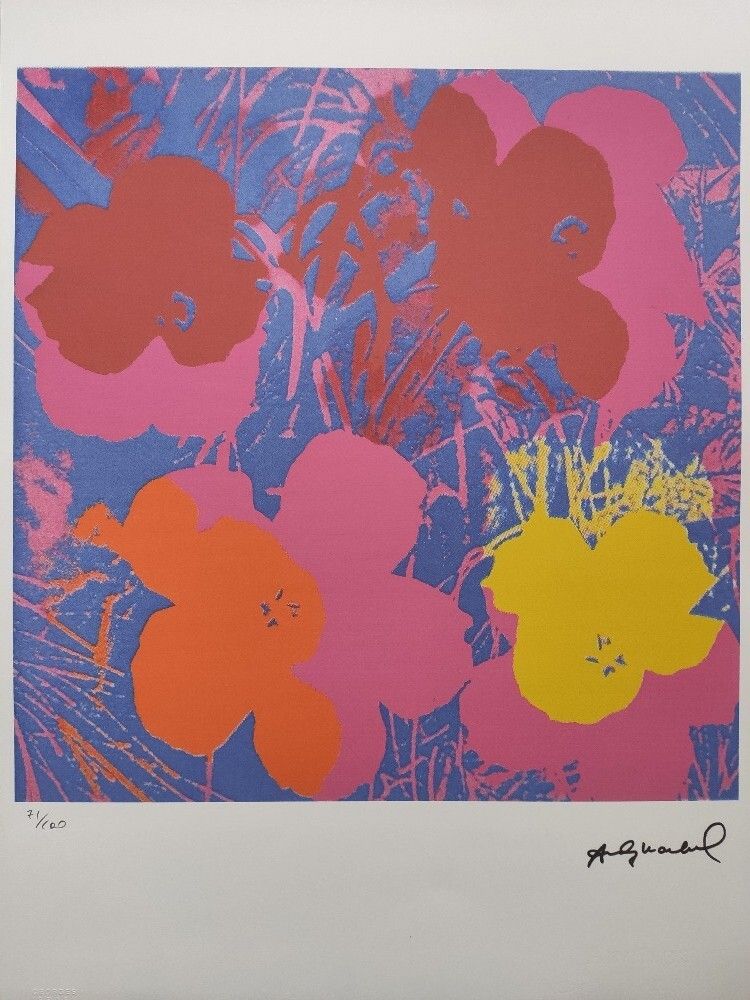 Andy Warhol “Poppies” — Museum Quality Plate Signed Print Accompanied By Castelli Documentation