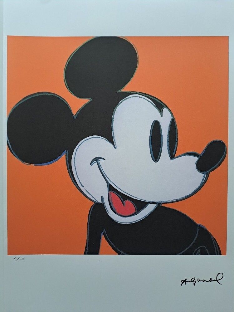 Andy Warhol Signed Mickey Mouse Certificate Leo Castelli
