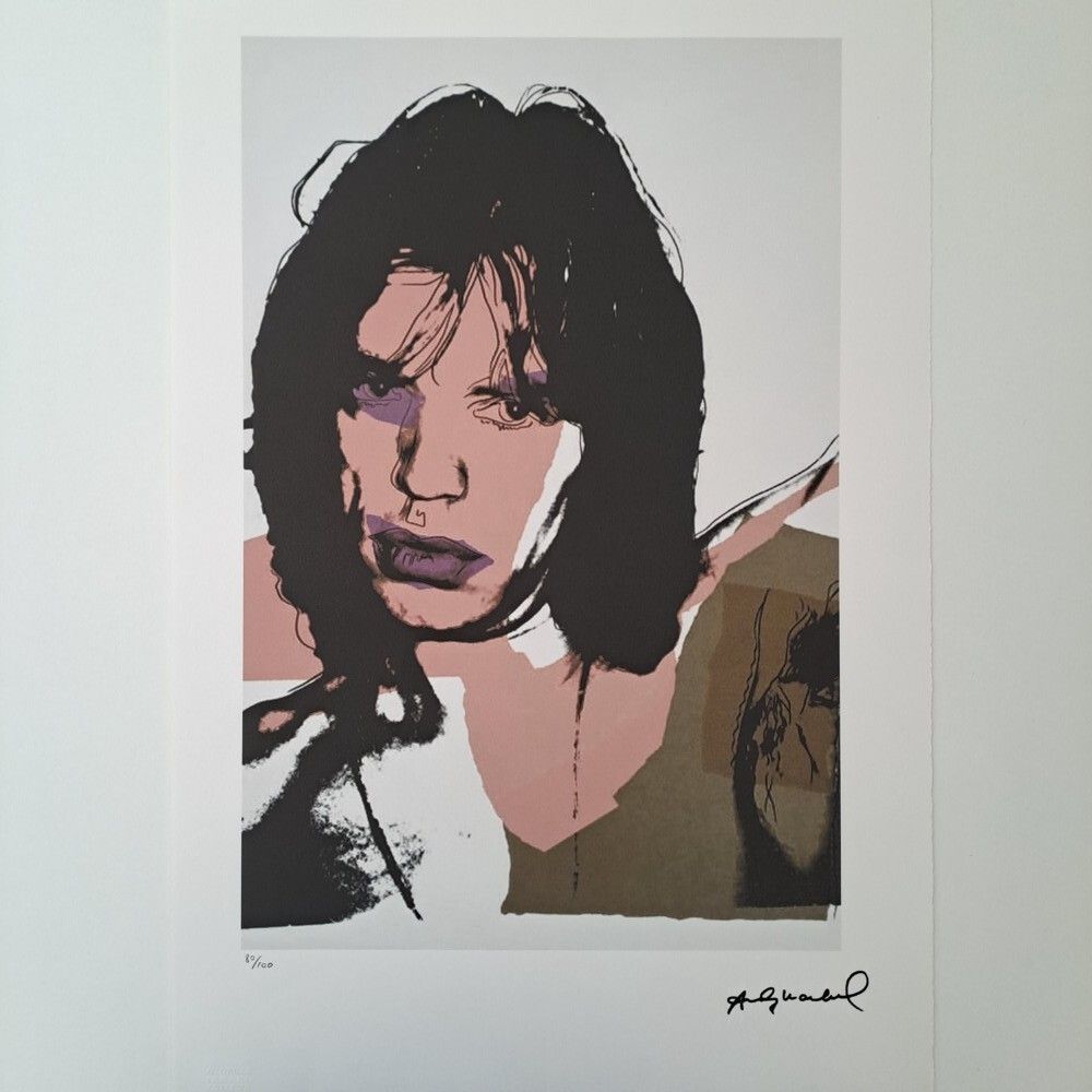 Andy Warhol Signed Mick Jagger Certificate Leo Castelli photo furniture