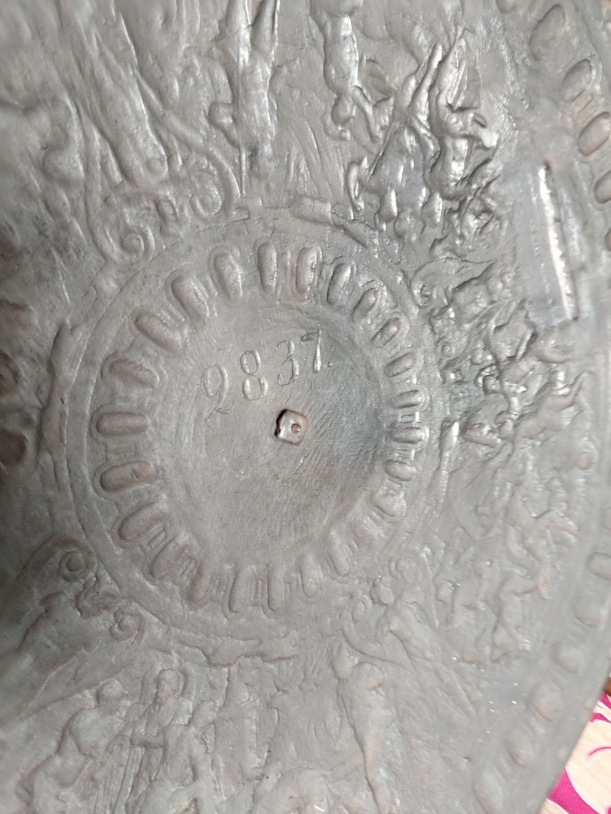 photo buy 19th Century Cast Iron Classical Shield In The Manner Of Elkington & Co. Cellini Shield.