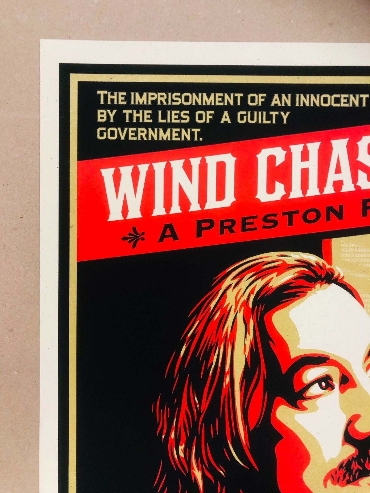 Shepard Fairey, 2014 Wind Chases The Sun Original Silkscreen Cm 61.3 X 46 photo for sale