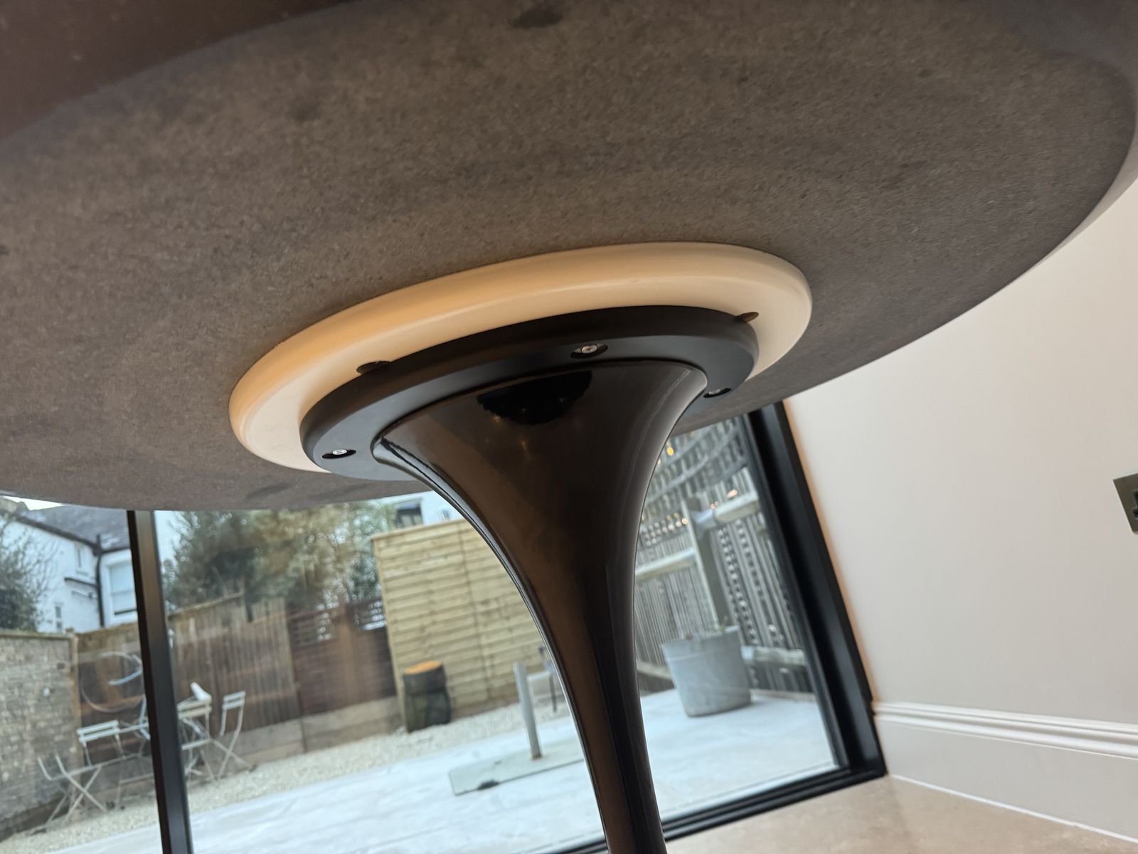 Knoll Saarinen Style Dining Table In Black Granite (£800 Rrp) photo for sale