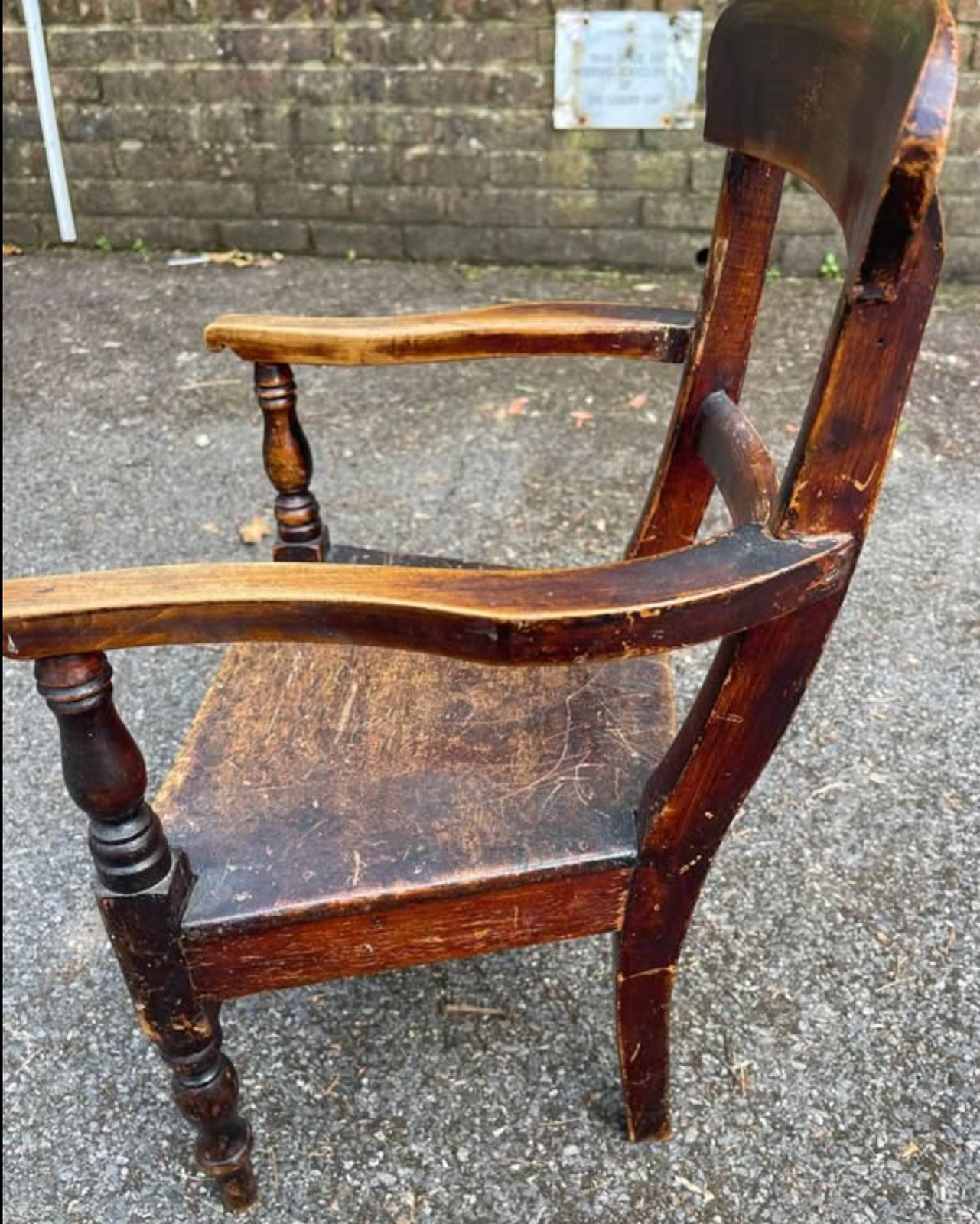 George IV Grained Beechwood Child's Chair photo 95.0