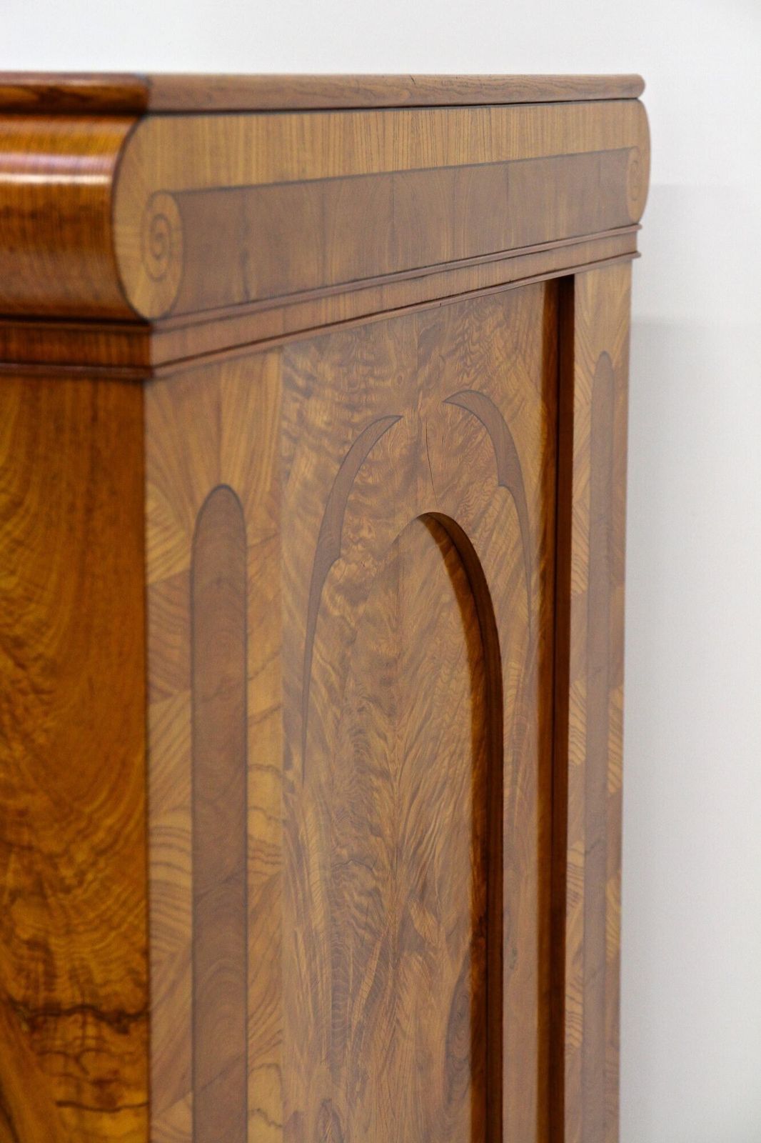 Furniture 19th Century Biedemeier Cabinets   Pair, Ashwood With Inlay Works, Cz Ca. 1860 photo