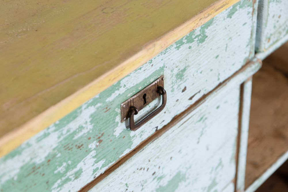 Vintage Blue Industrial Style Drawer Unit photo buy