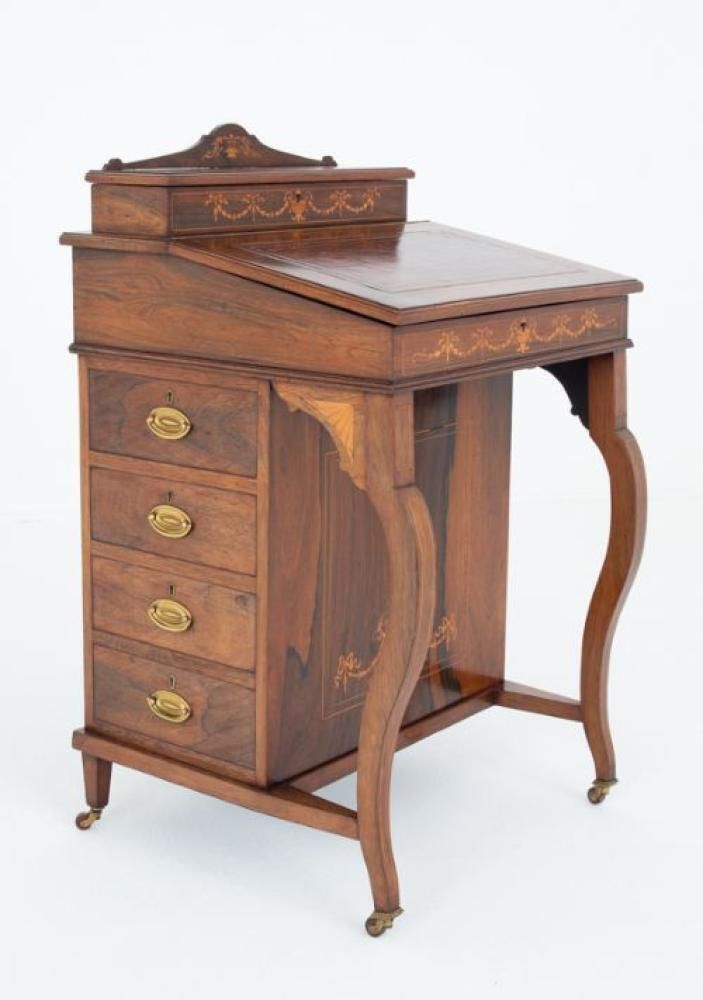 Sheraton Davenport Desk 1890 Mahogany Antique photo Furniture