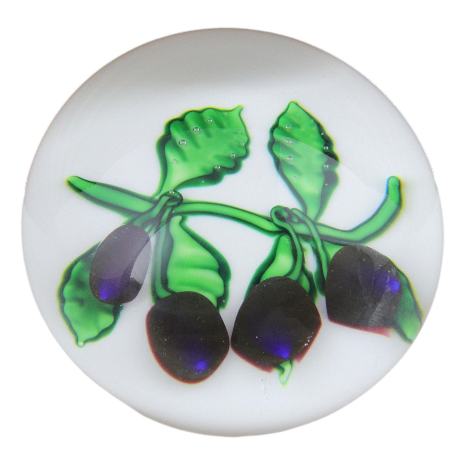 St Louis Glass France Paperweight Fruit Berries 1984