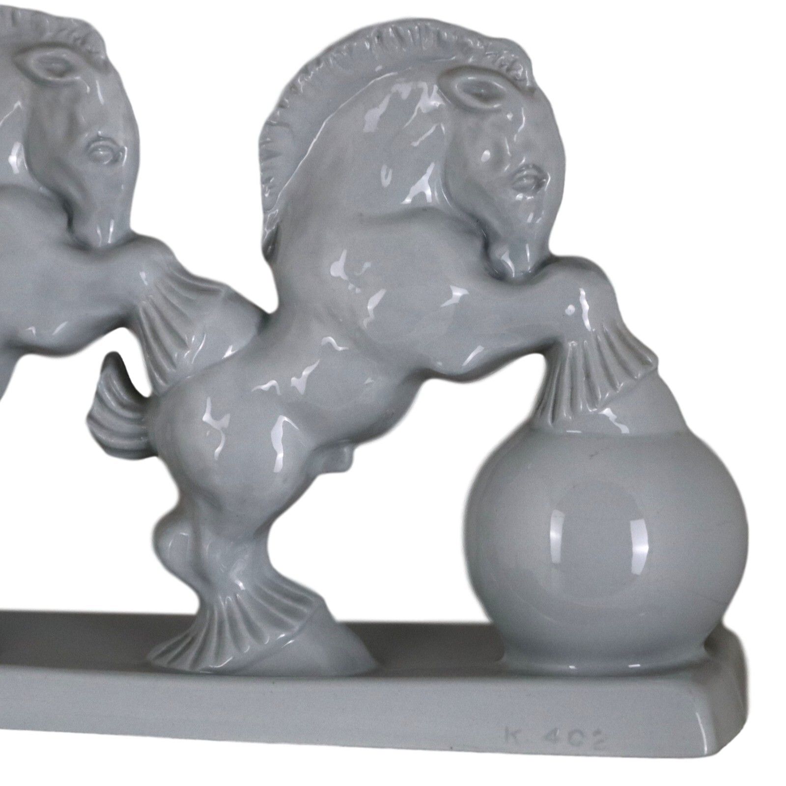 Art Deco Spode Pottery Onyx Range Circus Horses & Ball K402 Eric Olson 1930's photo Art