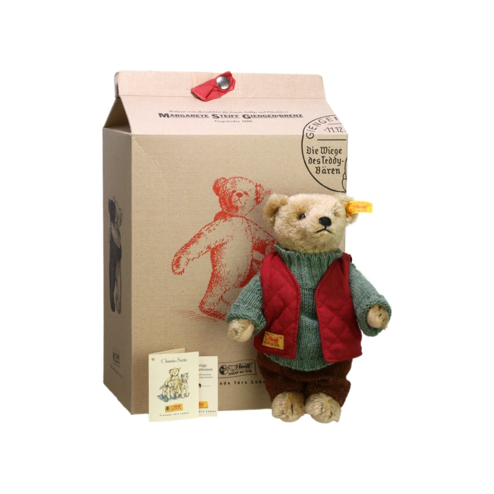 Collectible Traditional Steiff Teddy Bear Classic Mohair 028625 23cm Tall photo buy