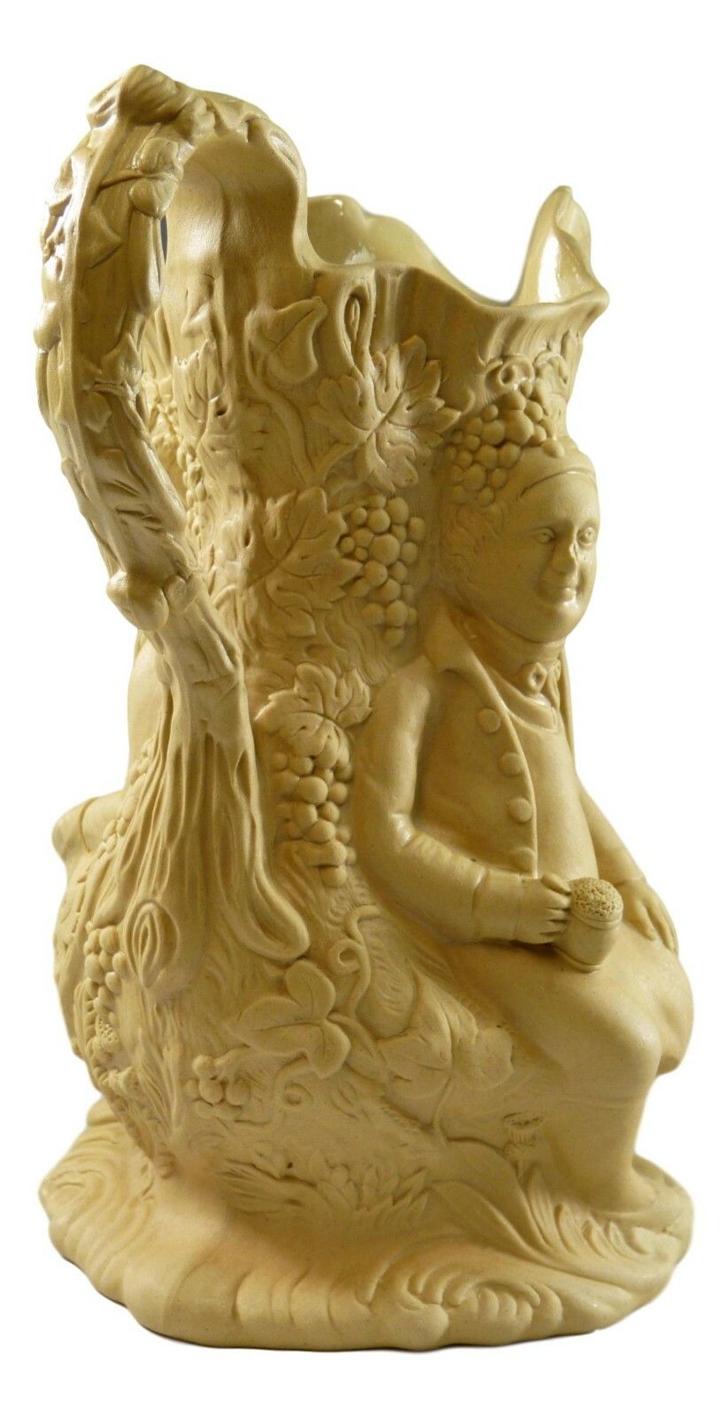 Early Antique Tam O'shanter Souter Johnnie Relief Moulded Jug Buff 8 7/8" 1830's photo for sale