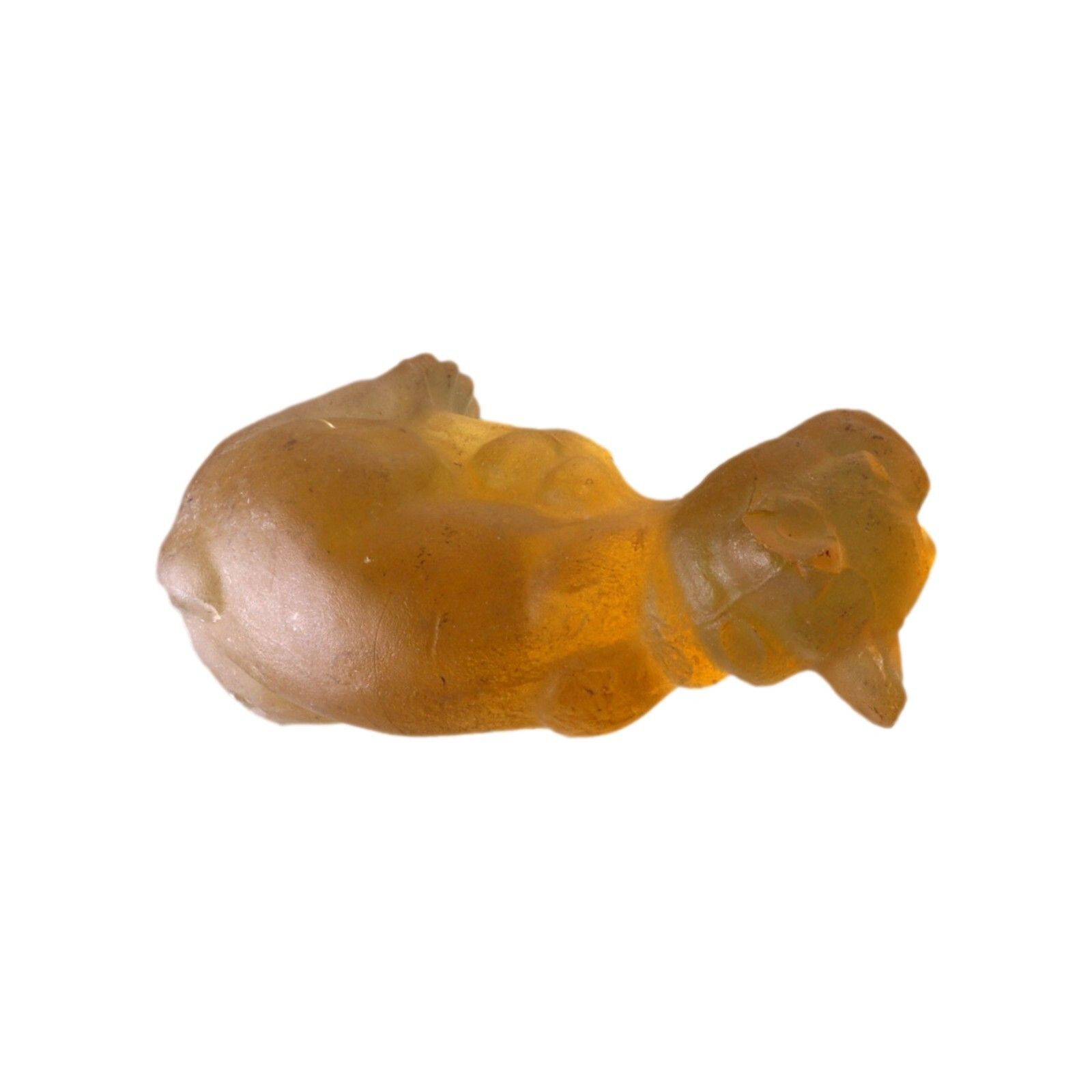 photo furniture Antique Czech Glass Crackerjack Cracker Jack Charm French Bulldog Yellow 4.8cm