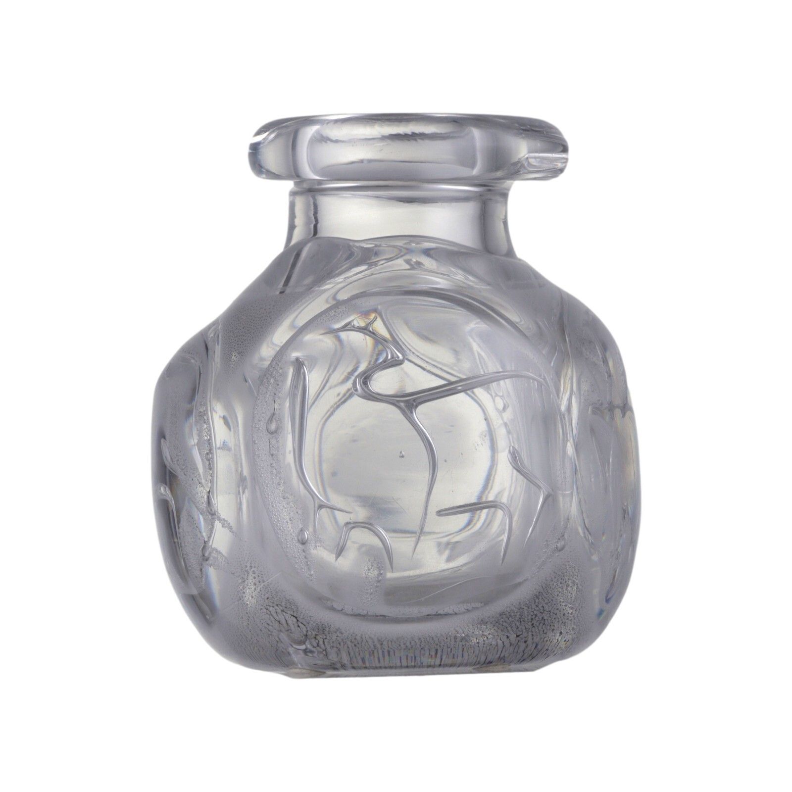 Skruf Glass Bengt Edenfalk Thallatta Vase 6" Unique Piece
