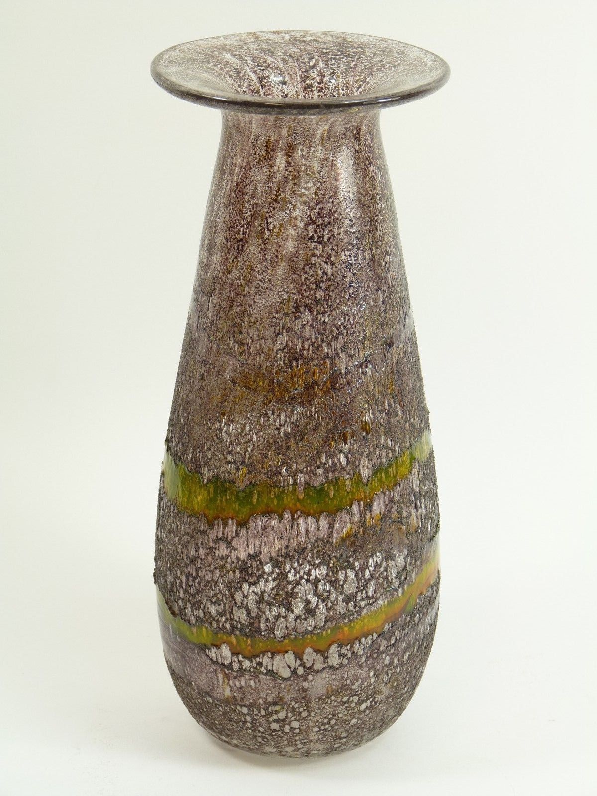 Milan Vobruba Glass Gusum Sweden Rare Surface Decorated (Aleppo) Vase photo for sale